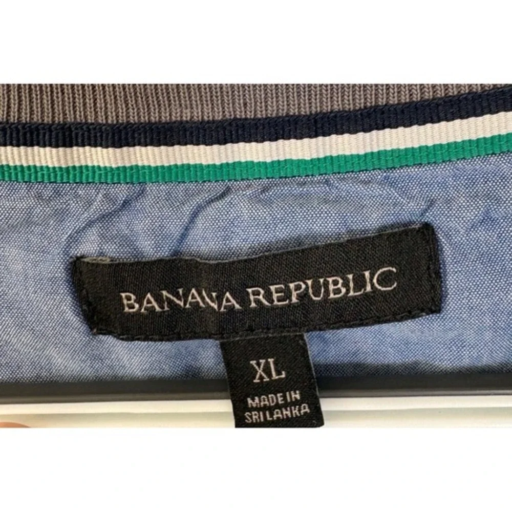 Banana Republic Mens LS Crew Neck Athletic Stripe T Shirt XL‎  SET OF TWO SHIRTS